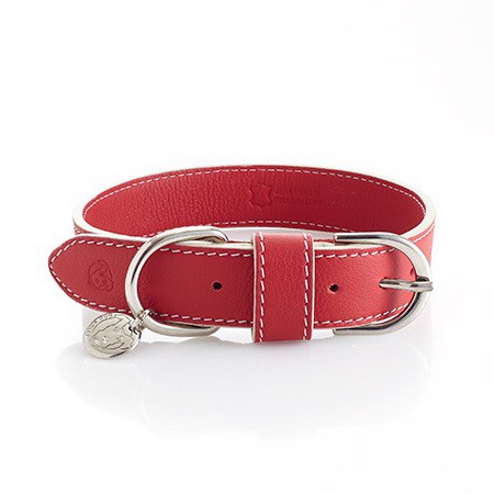 Dogs Deli Leder Halsband ROT