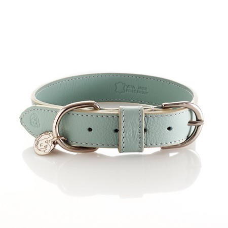 Dogs Deli Leder Halsband AQUA