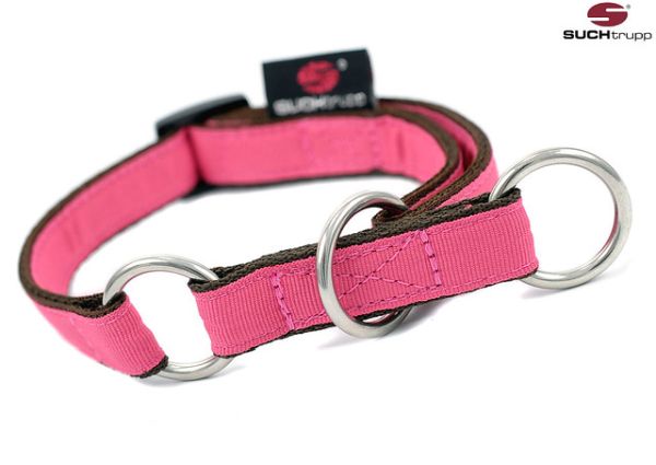 SUCHtrupp - Schlupfhalsband / Hundehalsband mit Stopp, PURE BERRY-PINK