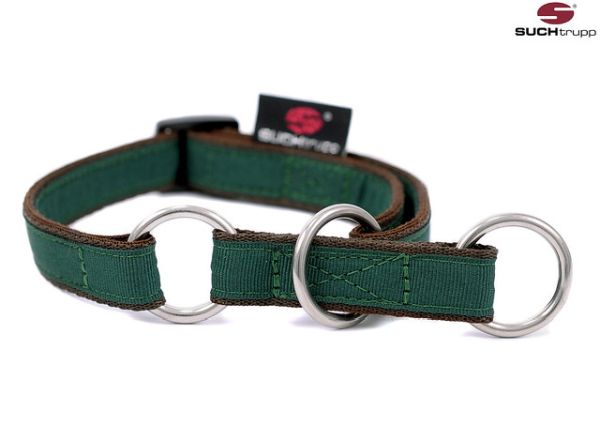 SUCHtrupp - Schlupfhalsband / Hundehalsband mit Stopp, PURE BRITISH RACING GREEN S