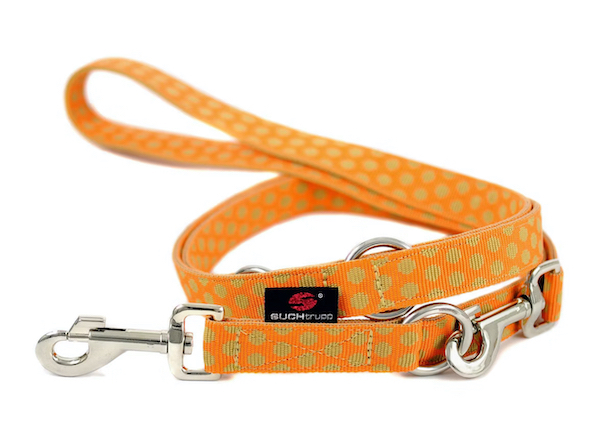 Suchtrupp - Langleine DOTS ORANGE-BEIGE SILVER Länge 2m