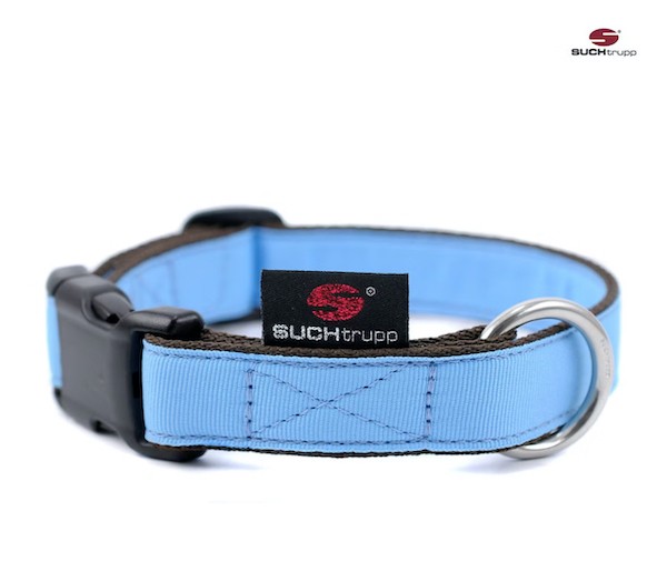 SUCHtrupp - Hundehalsband PURE LIGHT-BLUE Größe L